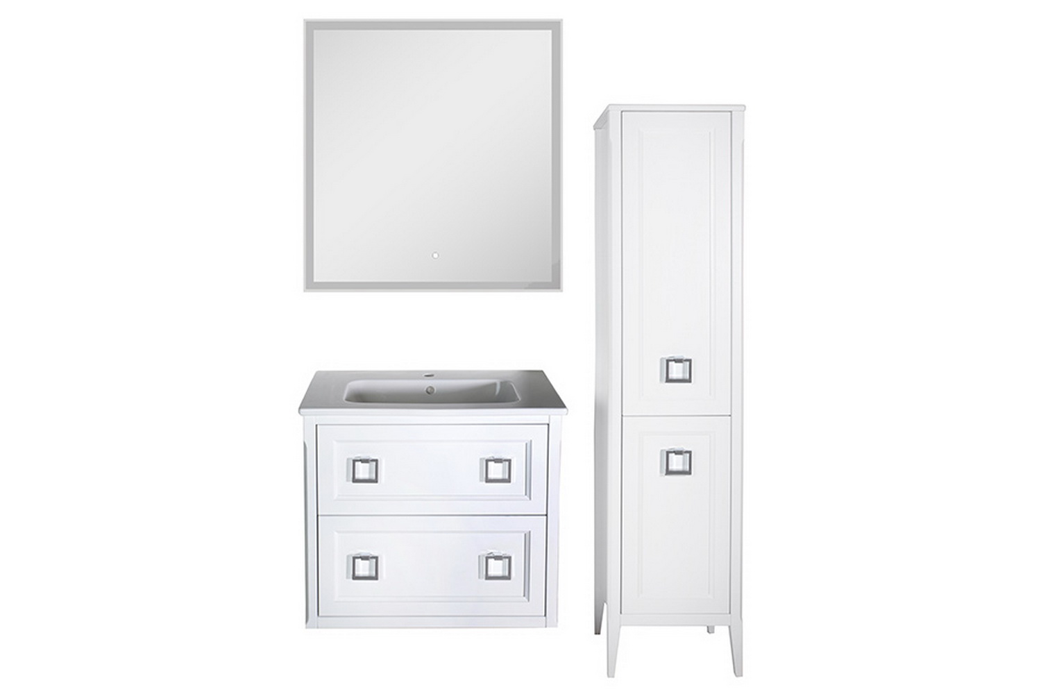 Зеркало белое в ванную Марика 85