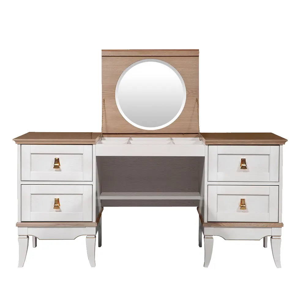 Стол Талья туалетный ГМ 6589, белый/натуральный дуб