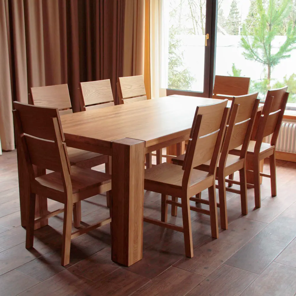 Стол обеденный из массива дуба Аляска 1800 (нога 120) "SR"