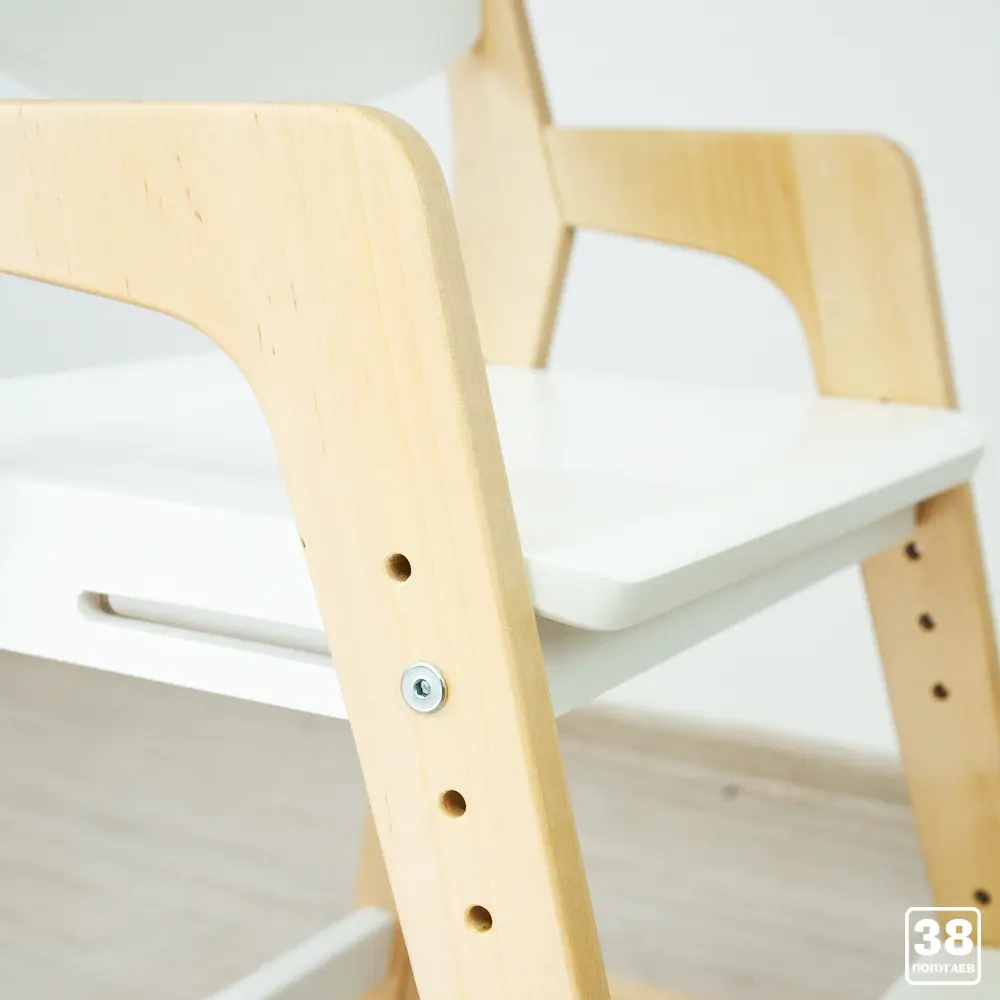 Стул массив березы Rabbit Wood Вуди лак-белый