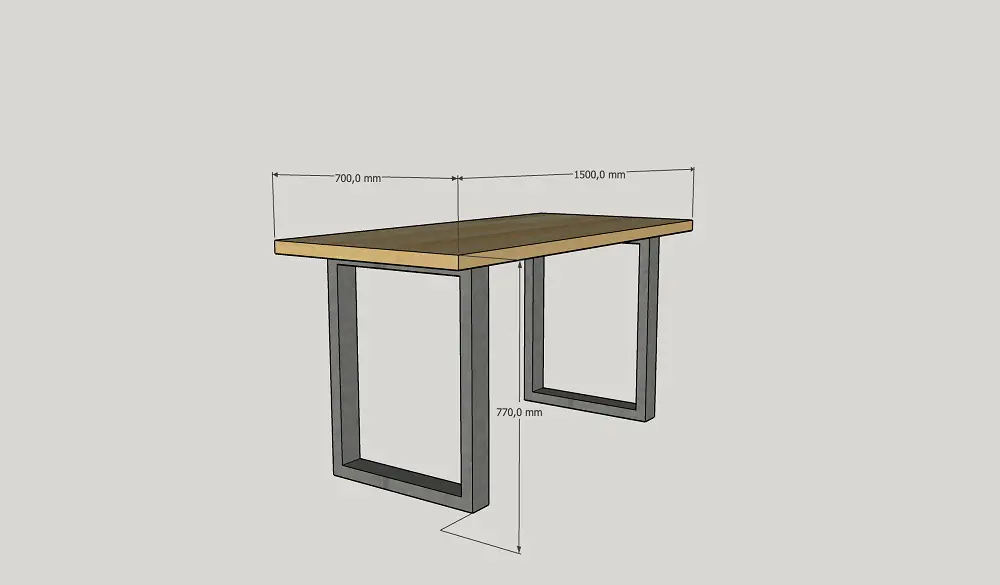 Стол рабочий массив 07-05