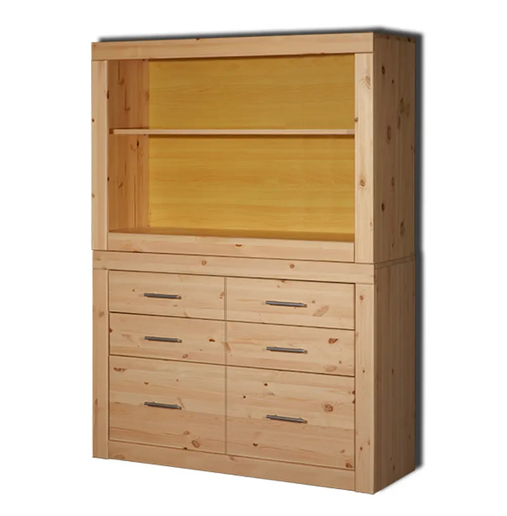 Комод 6 ящиков из массива Брамминг №1