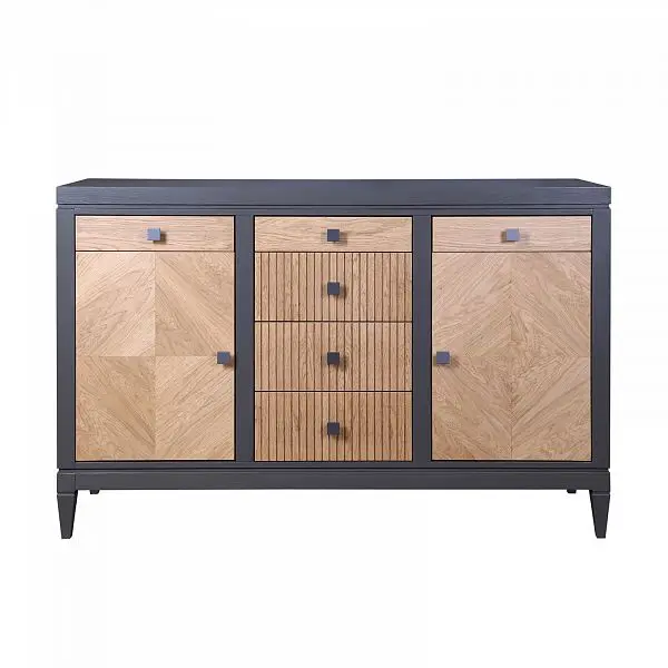 Комод с 6 ящиками дуб Фокстрот 326A ромб (бетон-дуб натуральный)