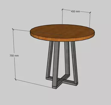 Стол кухонный массив лофт кухонный 06-08