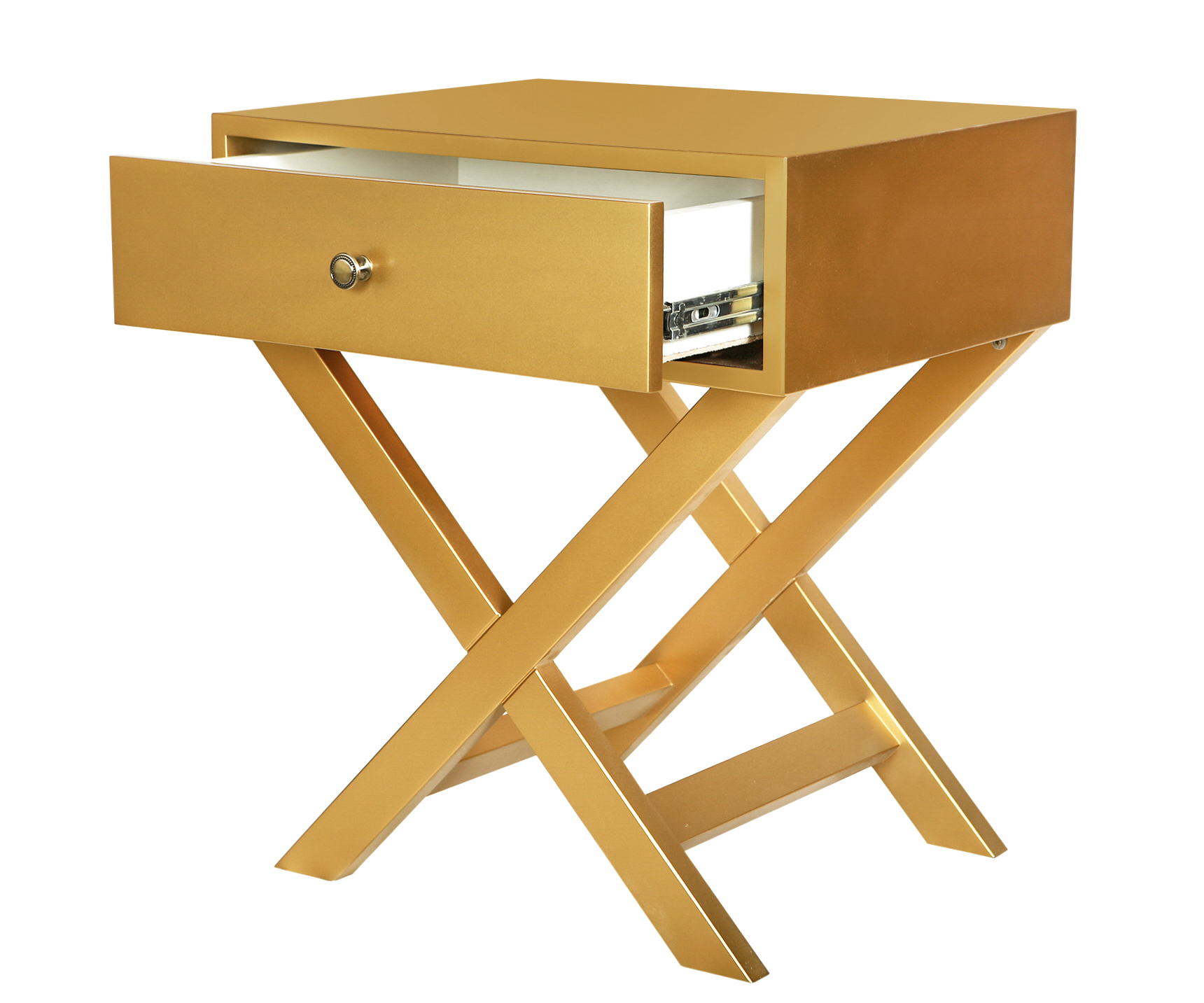 Тумба Лофтовая компактная тумба Tomas gold в цвете золото