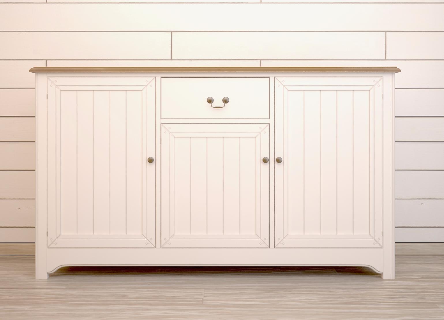 Бежевый комод Olivia 3 двери/1 ящик