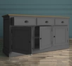 Серый комод "Palermo" с тремя дверками