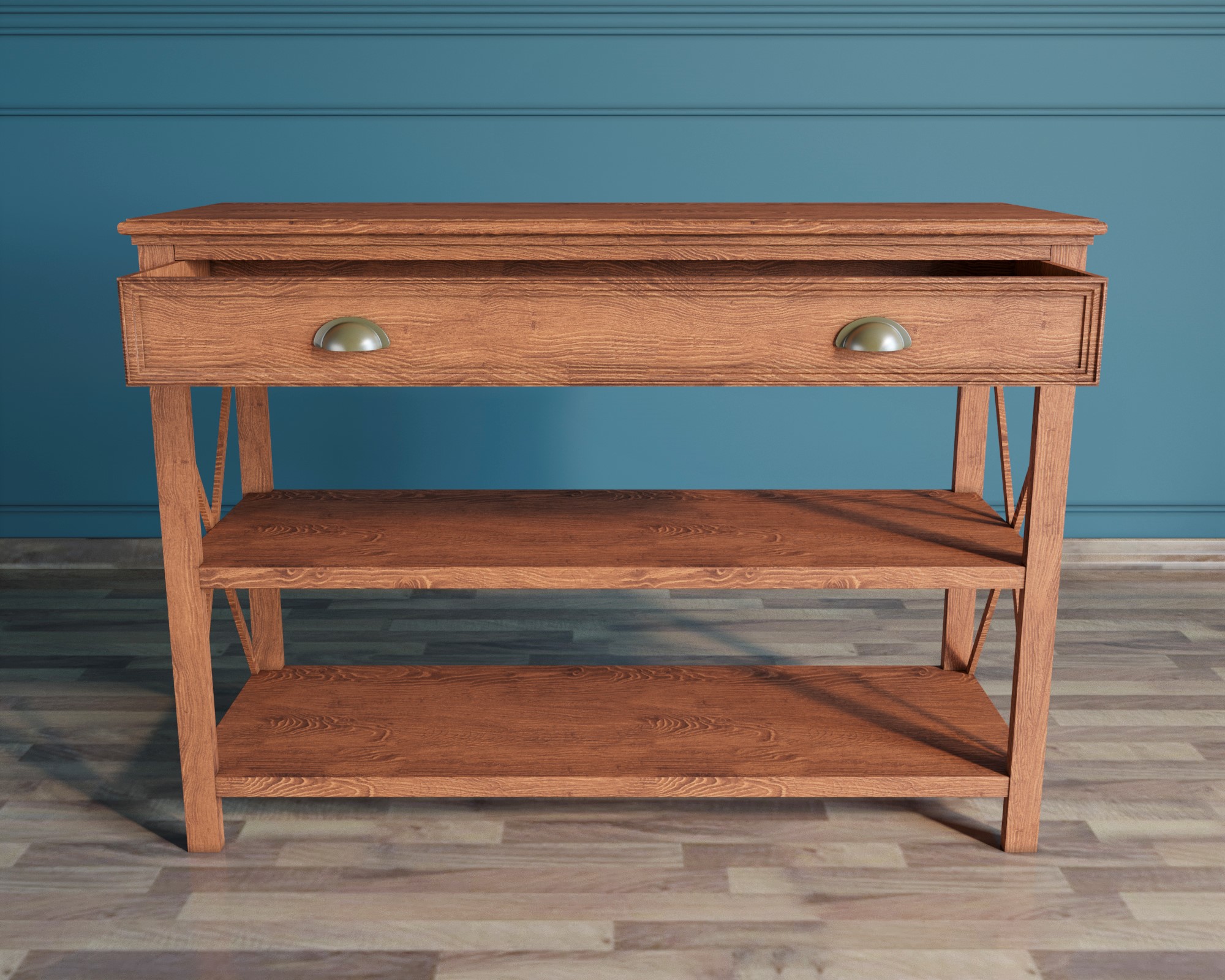 Консоль деревянная с ящиком "Palermo natural"