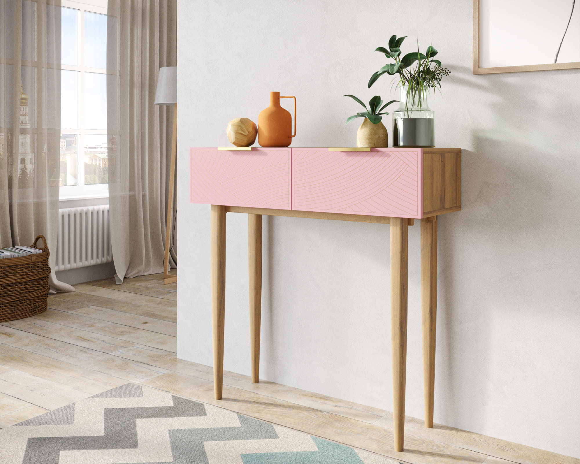 Консоль с двумя ящиками "Line" LN16/GR1