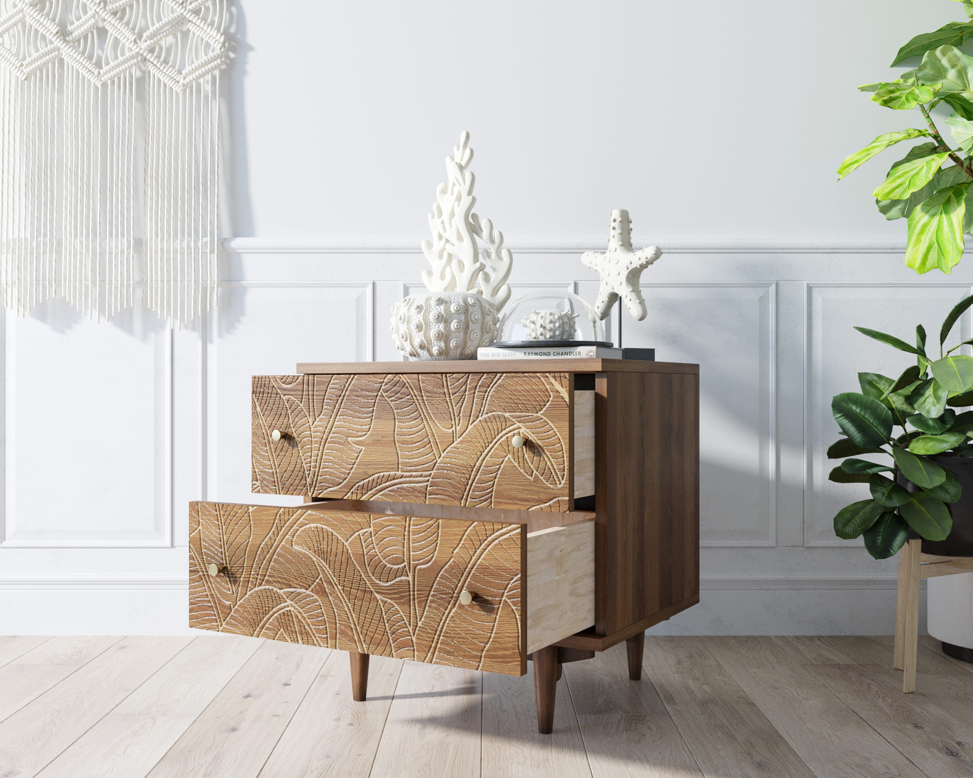 Комод массив ясеня "Boho" 2 ящика джангл