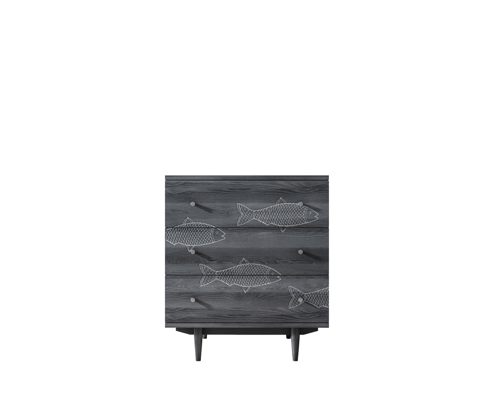 Комод "Boho" 3 ящика с рыбами