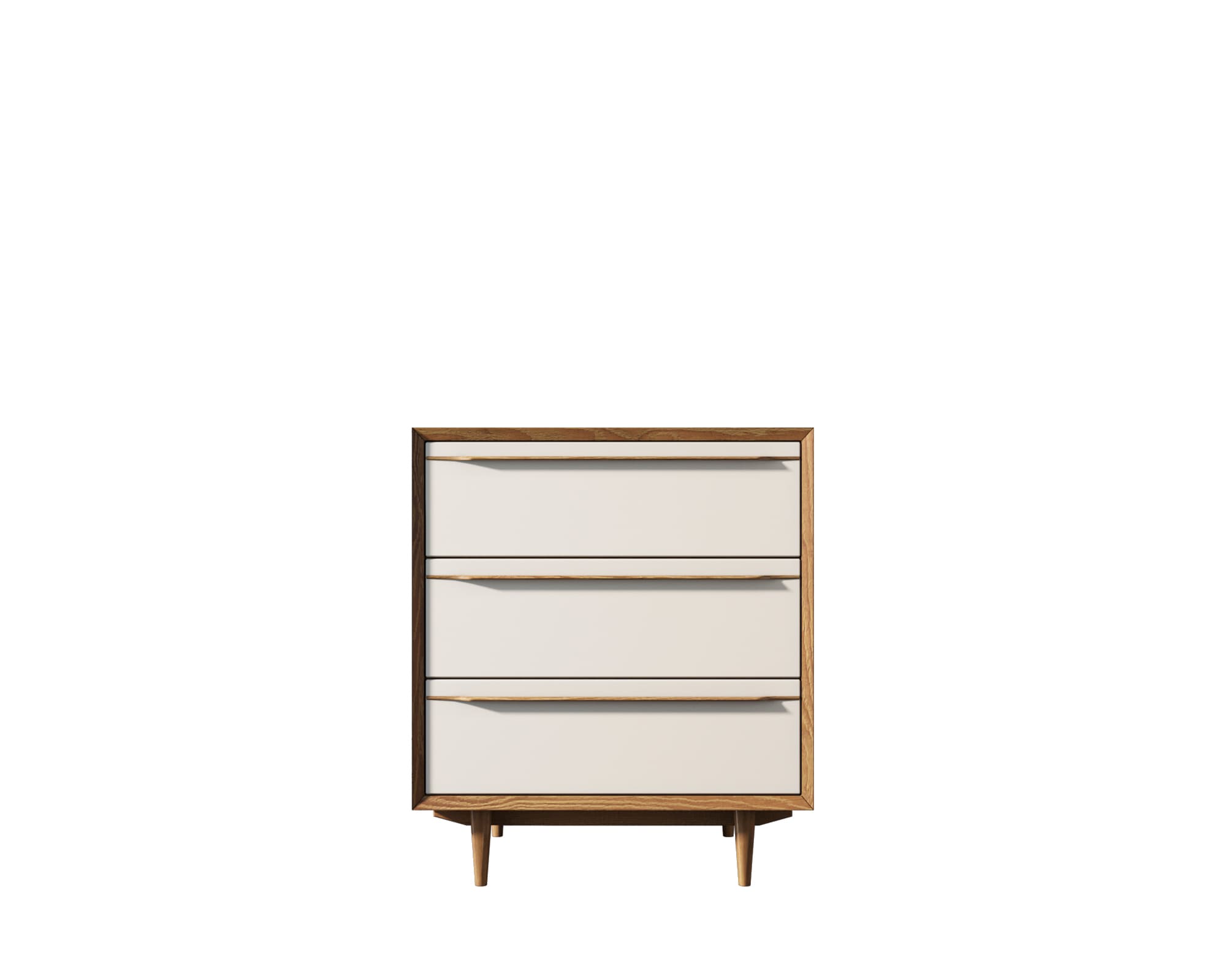 Комод с 3 ящиками в Скандинавском стиле "Bruni white" на три ящика