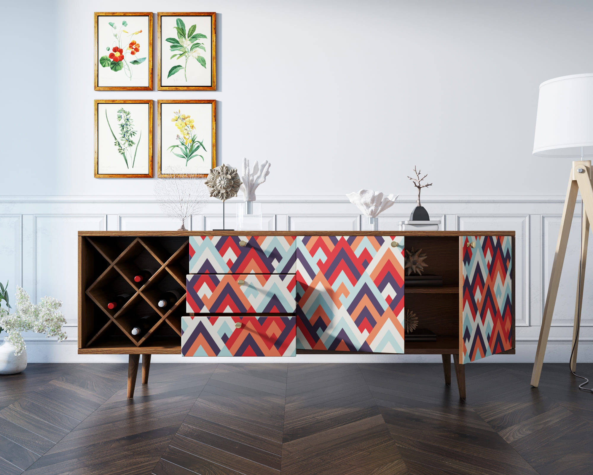 Комод "Berber" удлиненный с бутылочницей