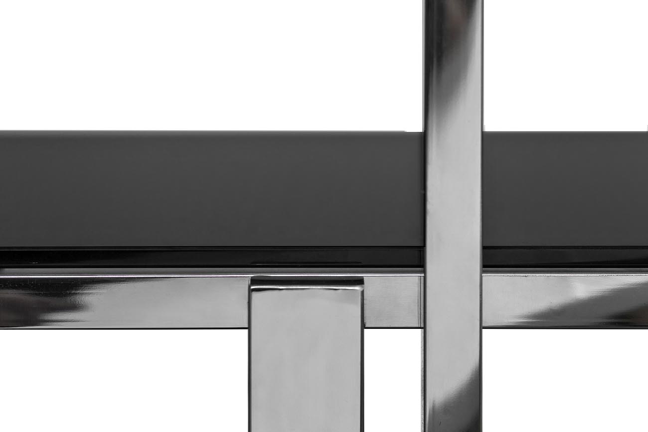 13RXSH3052-SILVER Стеллаж стекло черн./серебро