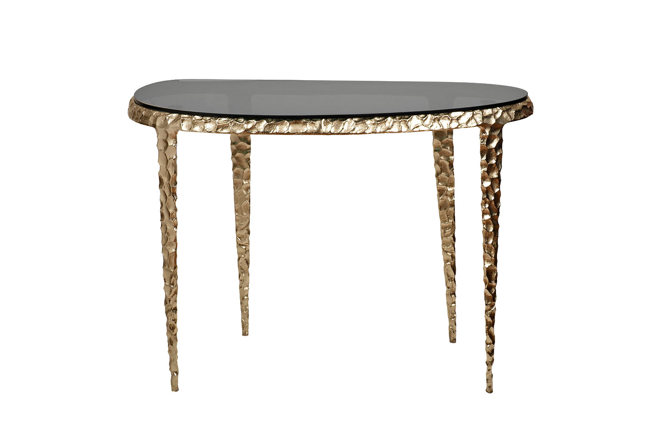 69-919148 Консоль "Ab ovo", черное стекло/ золото