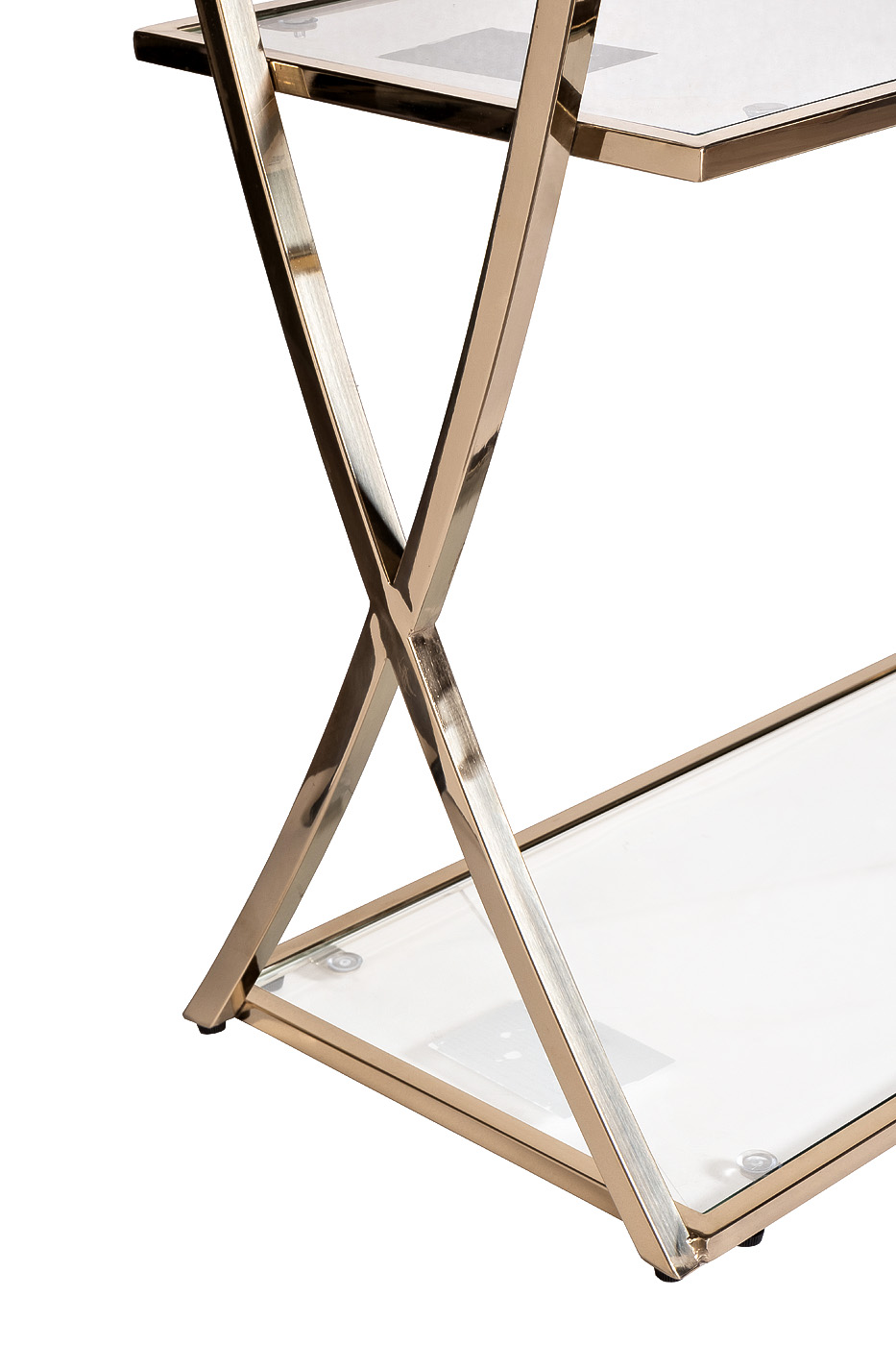 13RXSH3232-GOLD Стеллаж стекло прозр/золото