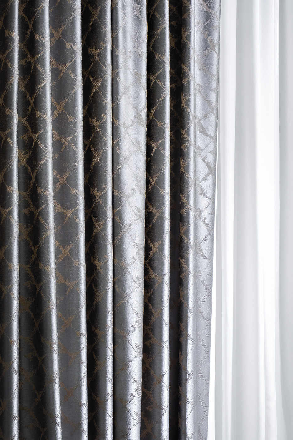 121GD-GAB1306-PORT SER Портьера TRENTO серая