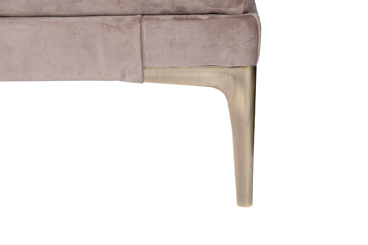 Банкетка Prima на металлических опорах, серо-бежевая Роман23