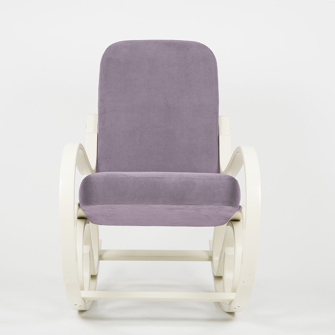 кресло-качалка Луиза фреш 16 лавандовый каркас Белый