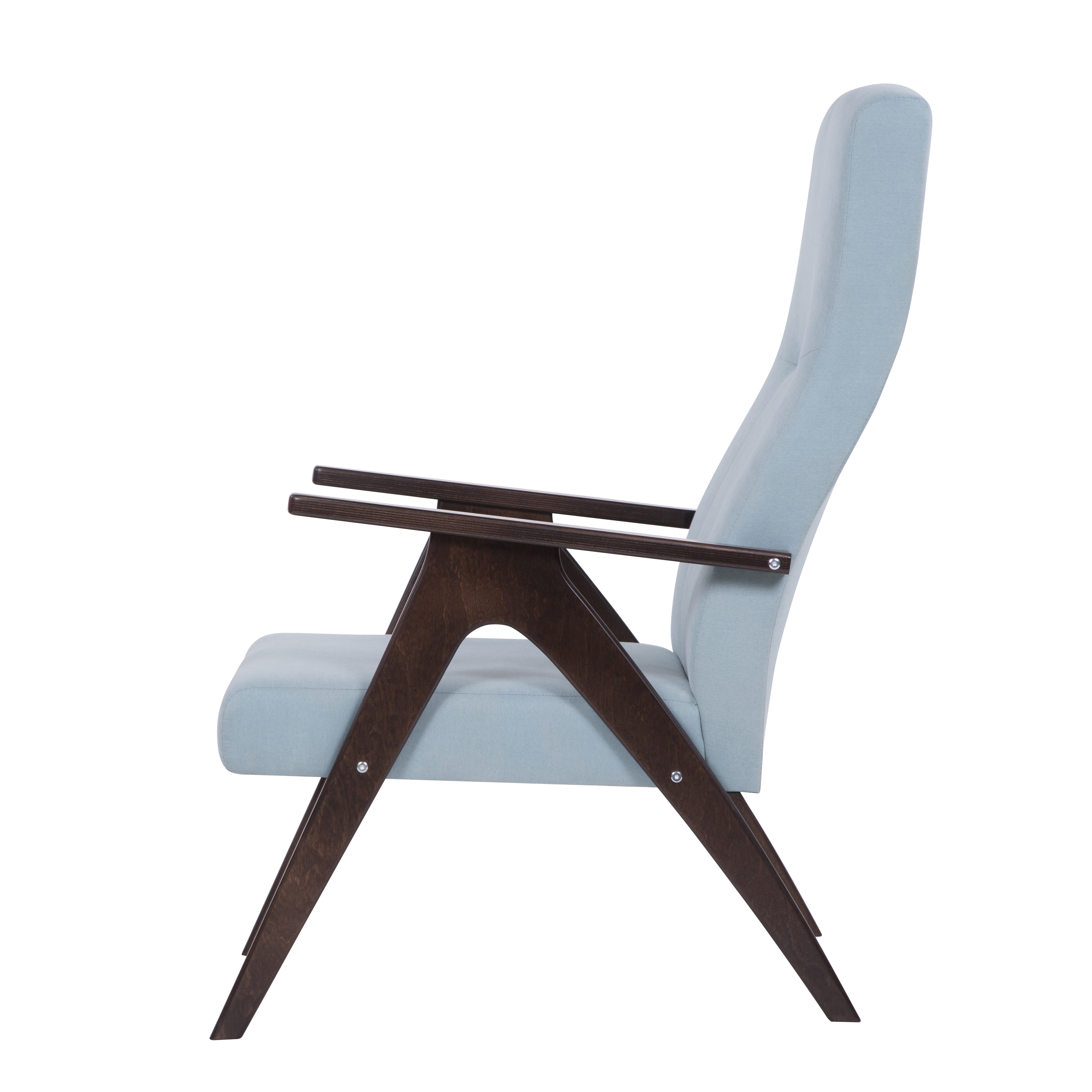 кресло Оскар фреш 11 голубой каркас Орех