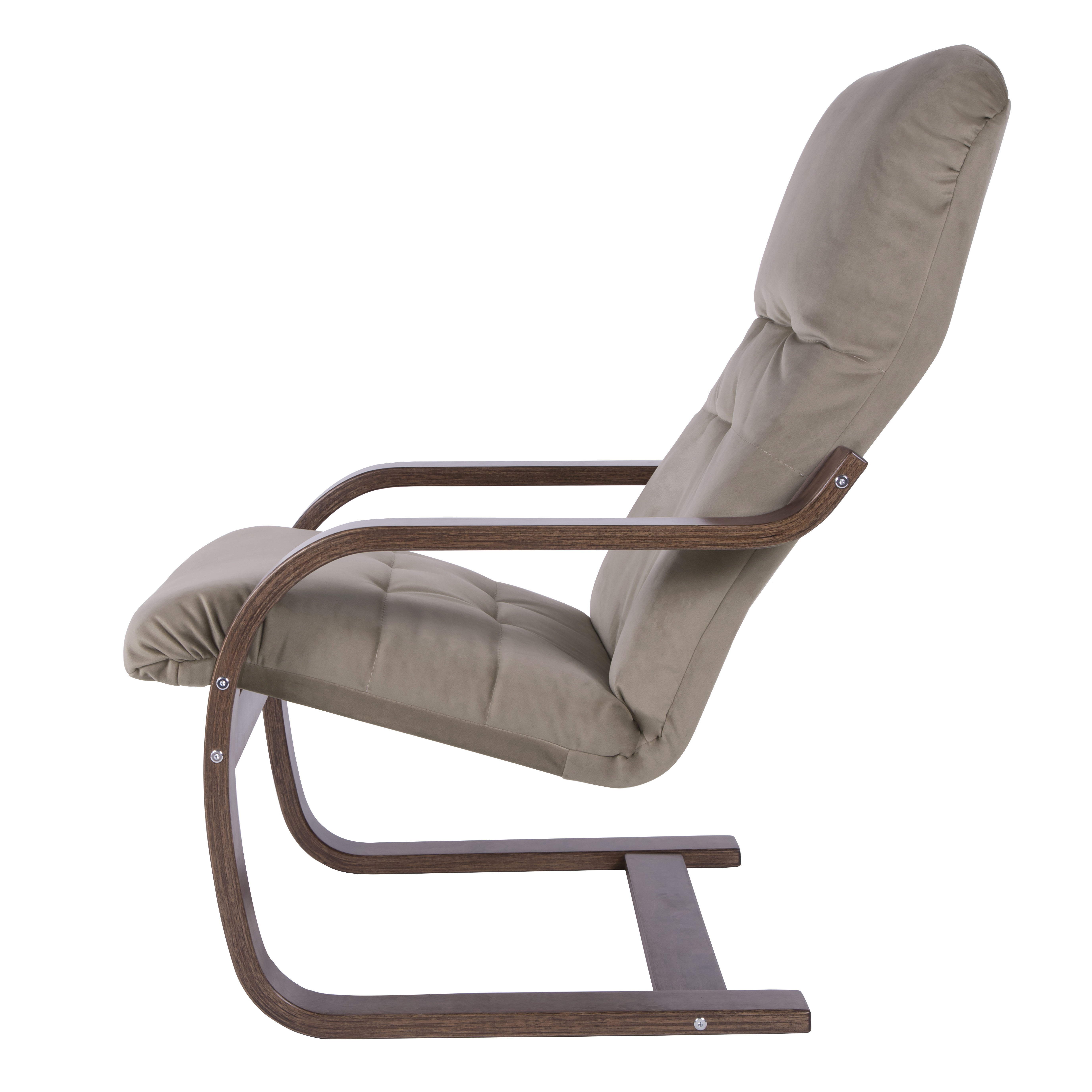 кресло Сайма фреш 04 бежевый каркас Орех