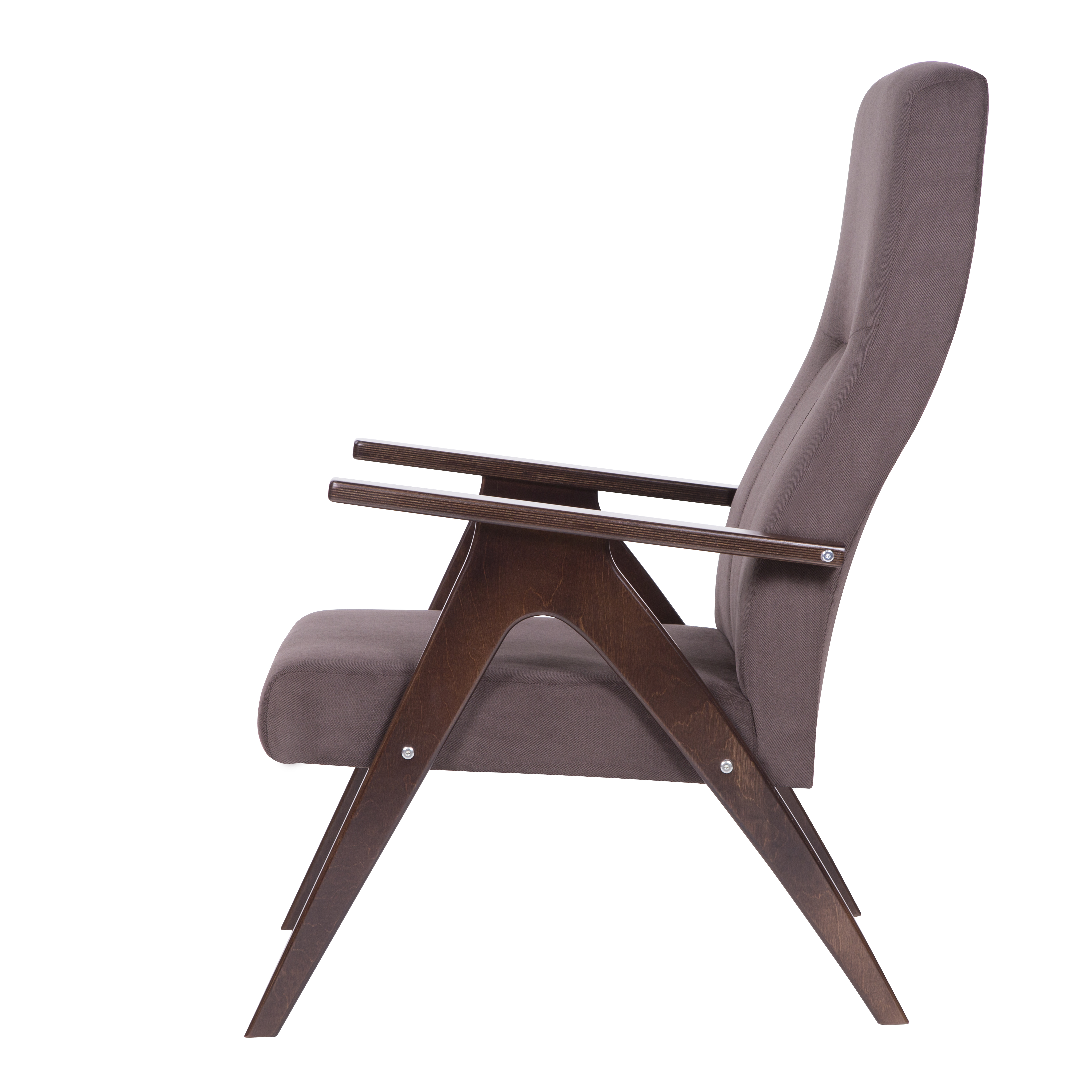 кресло Оскар Грей браун каркас Орех