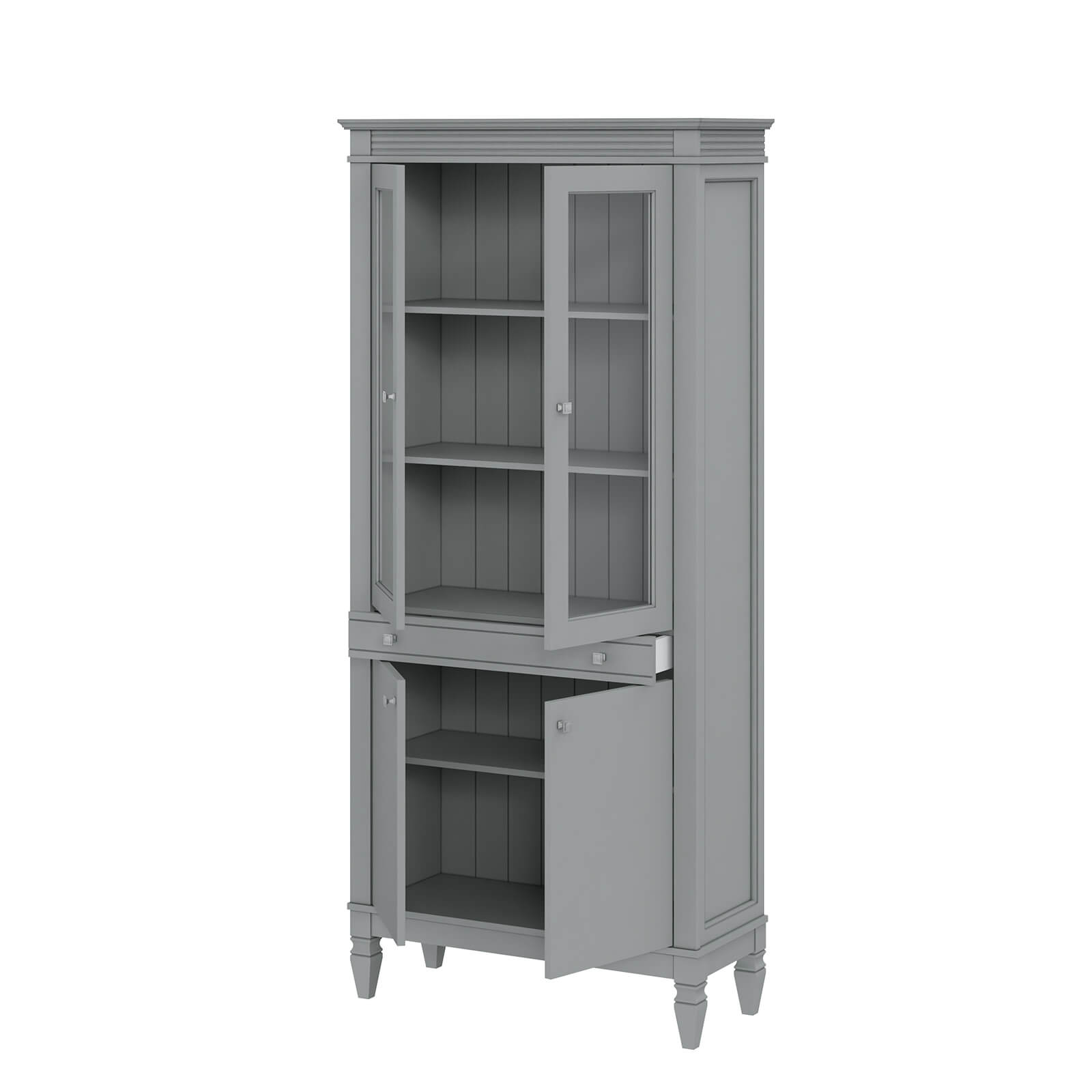 (2.3.2) Стеллаж "Ольса" 202/210 (серый 7042)