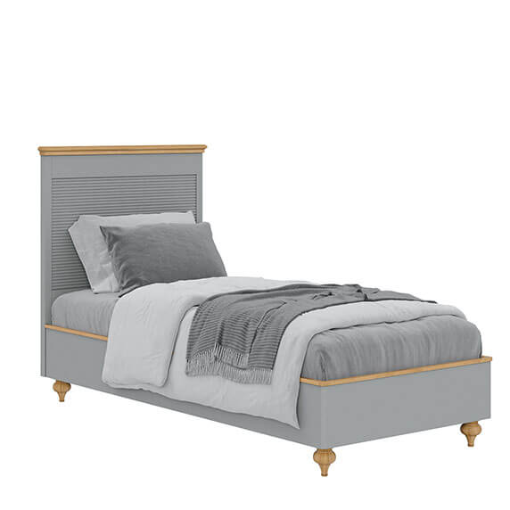 Кровать "Рандеву" МДФ 900 (серый 7042/антик 24)