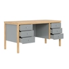   Стол письменный с 6 ящиками Вояж-06-РЯ (Серый №7042 + антик №24)  
