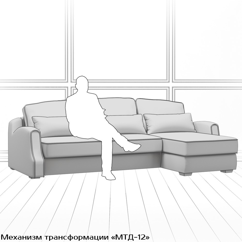 Диван Corsa (с механизмом) DCr-TR-180-K03-Ka-B18