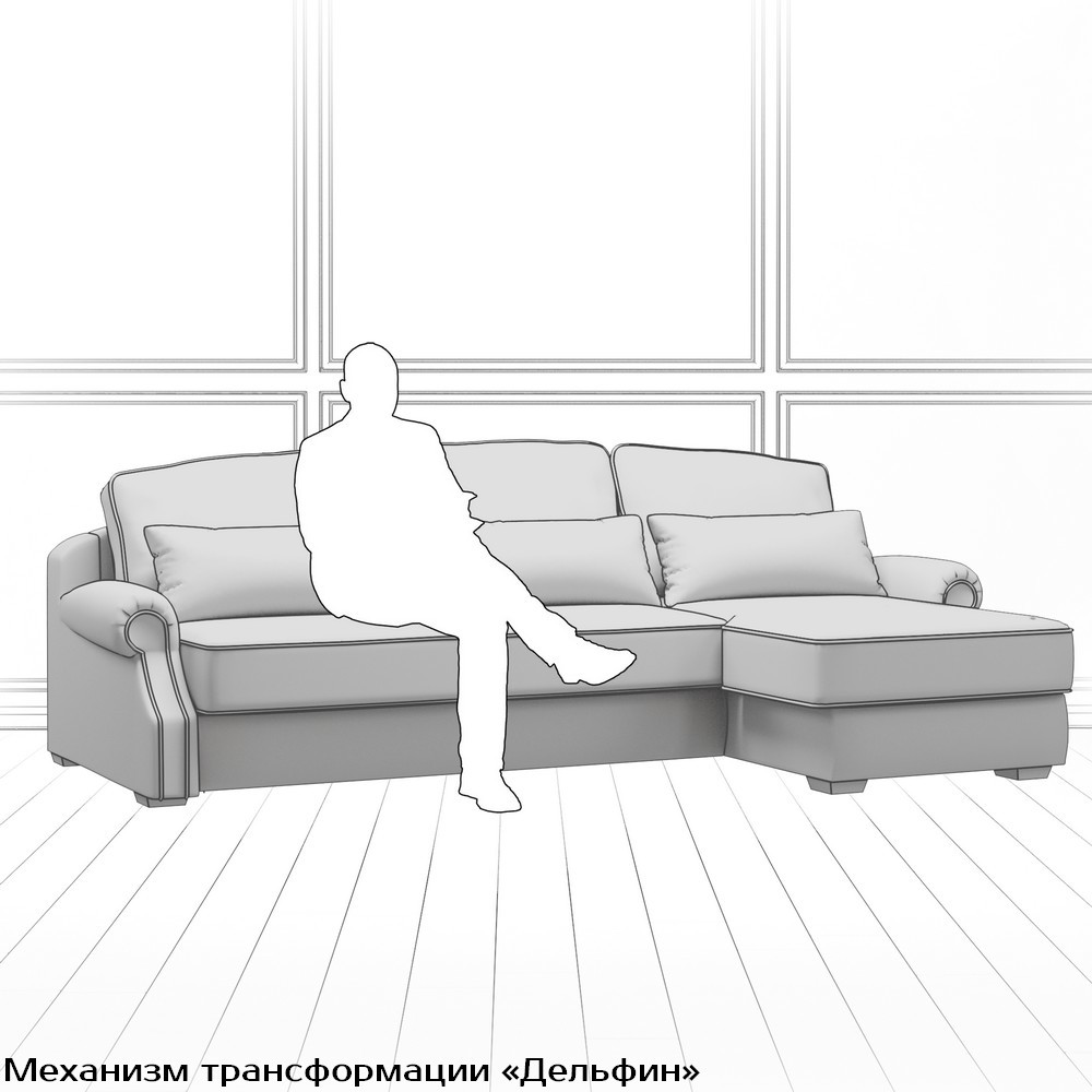 Диван Kane (с механизмом) DKa-TR-180-K03-Ka-B18