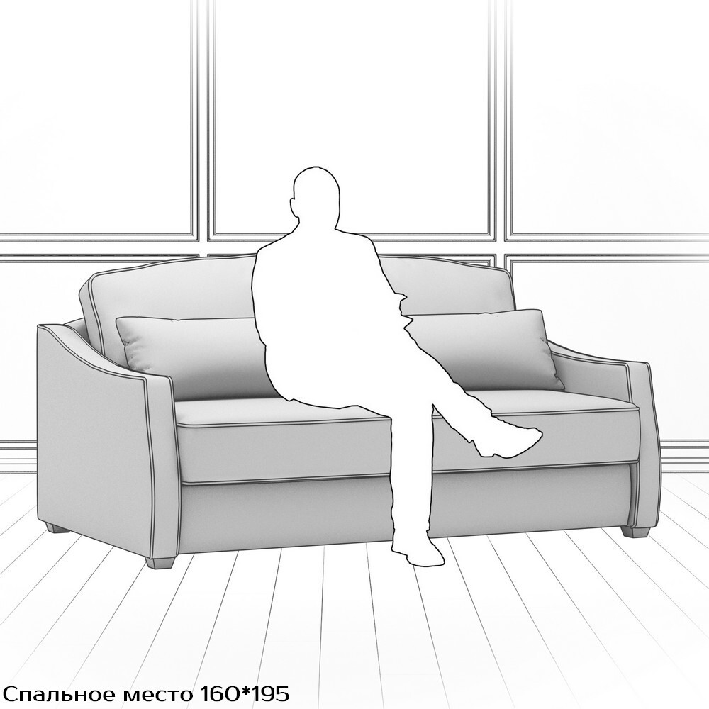 Диван Infante DIf-I-160-K03-KaB03-0101