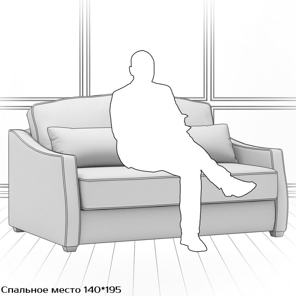 Диван Infante DIf-I-160-K03-KaB15-0381