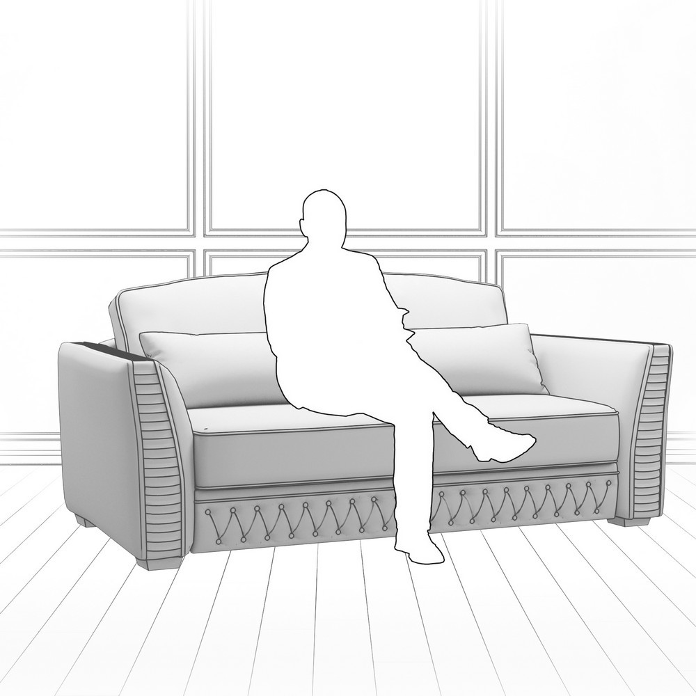 Диван Nobile (с механизмом) DNo-I-180-K03-KaB40-B18