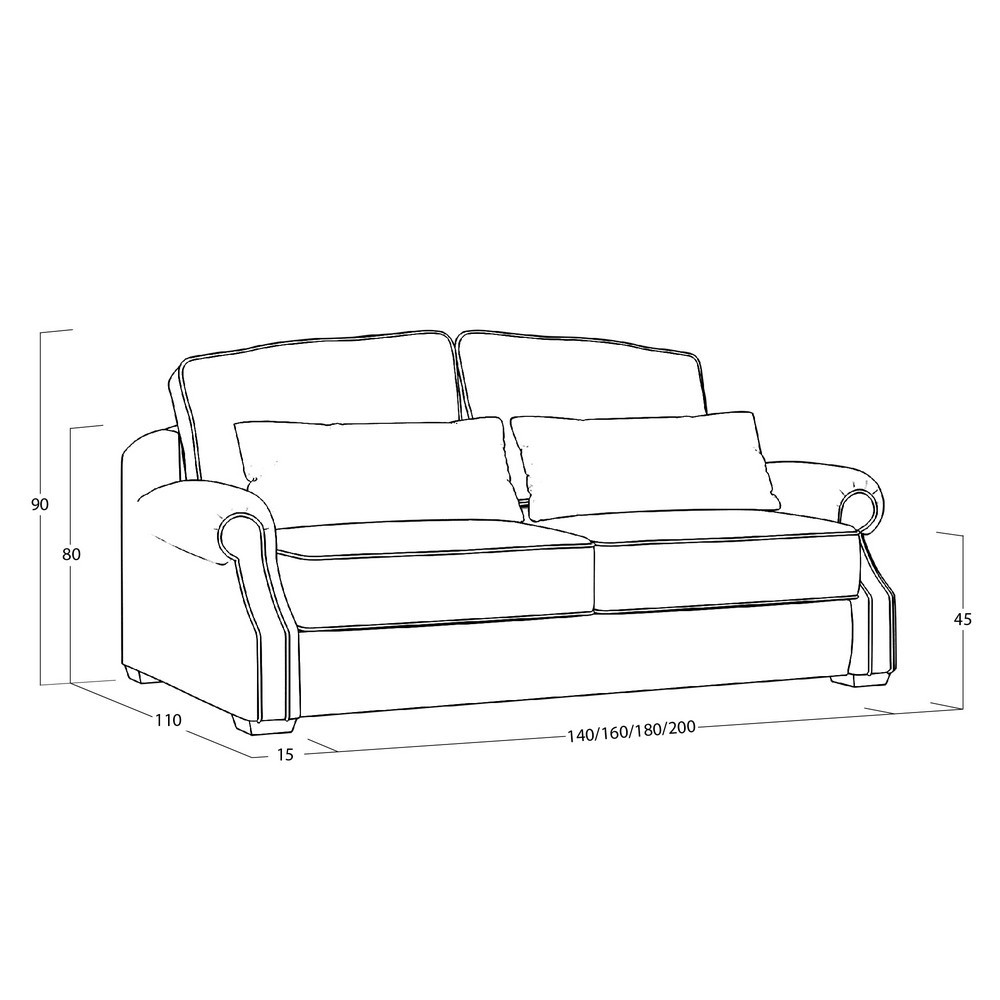 Диван Kane (с механизмом) DKa-I-180-K03-KaB40-0106