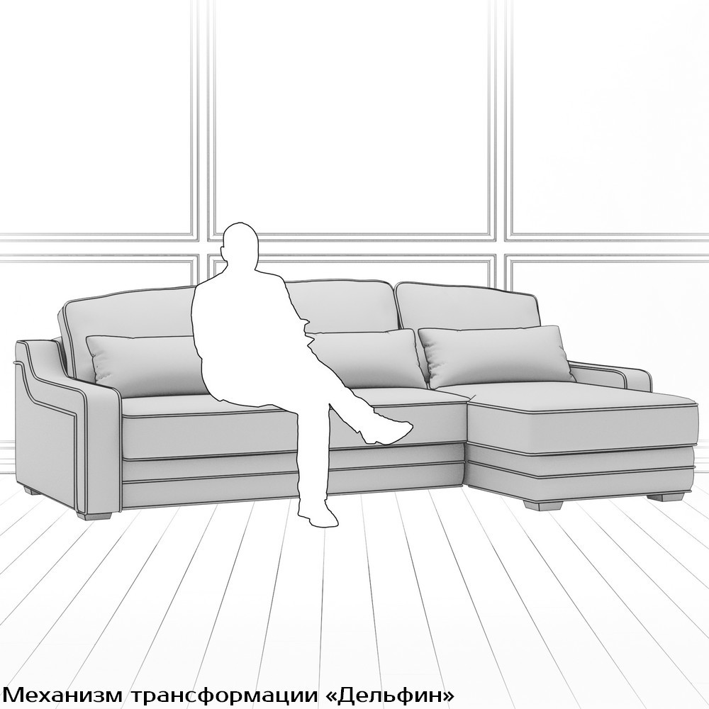 Диван Linea (с механизмом) DLi-TR-180-K03-Ka-B18