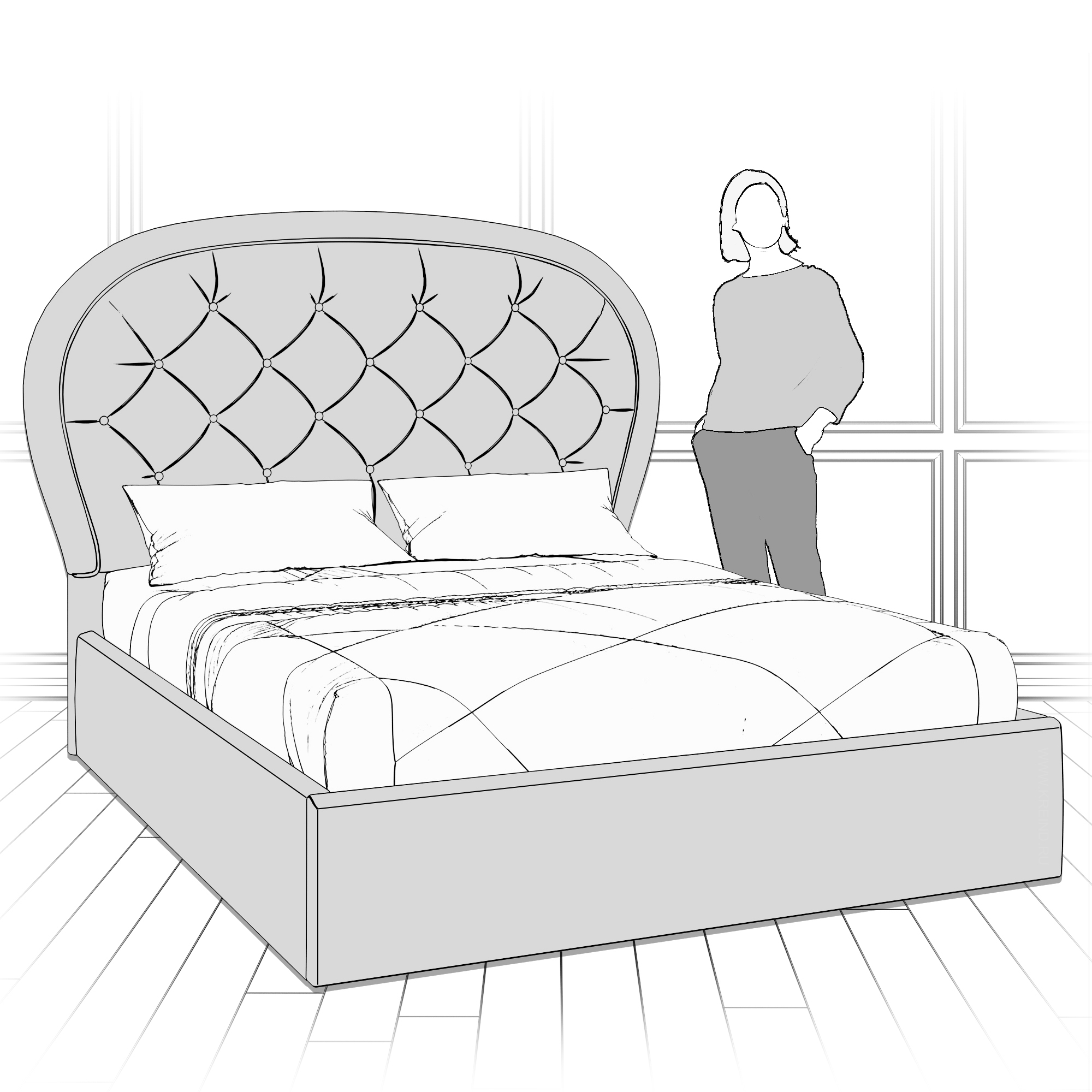 Кровать с подъемным механизмом K50-1200-B01