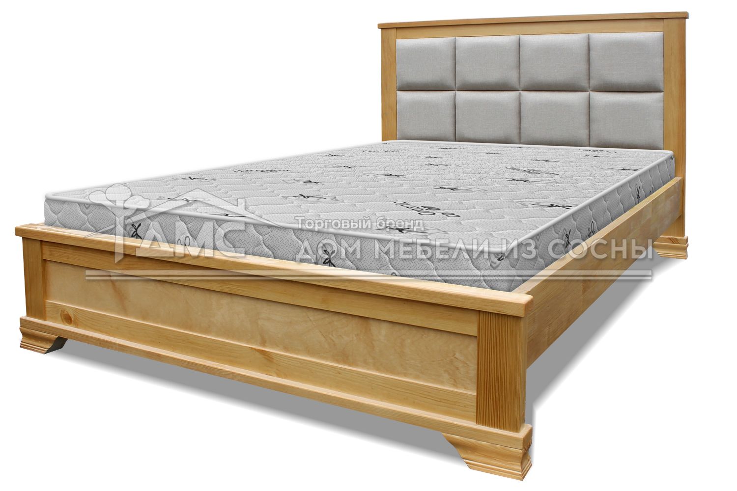 Кровать Классика с мягкой вставкой 1400х2000