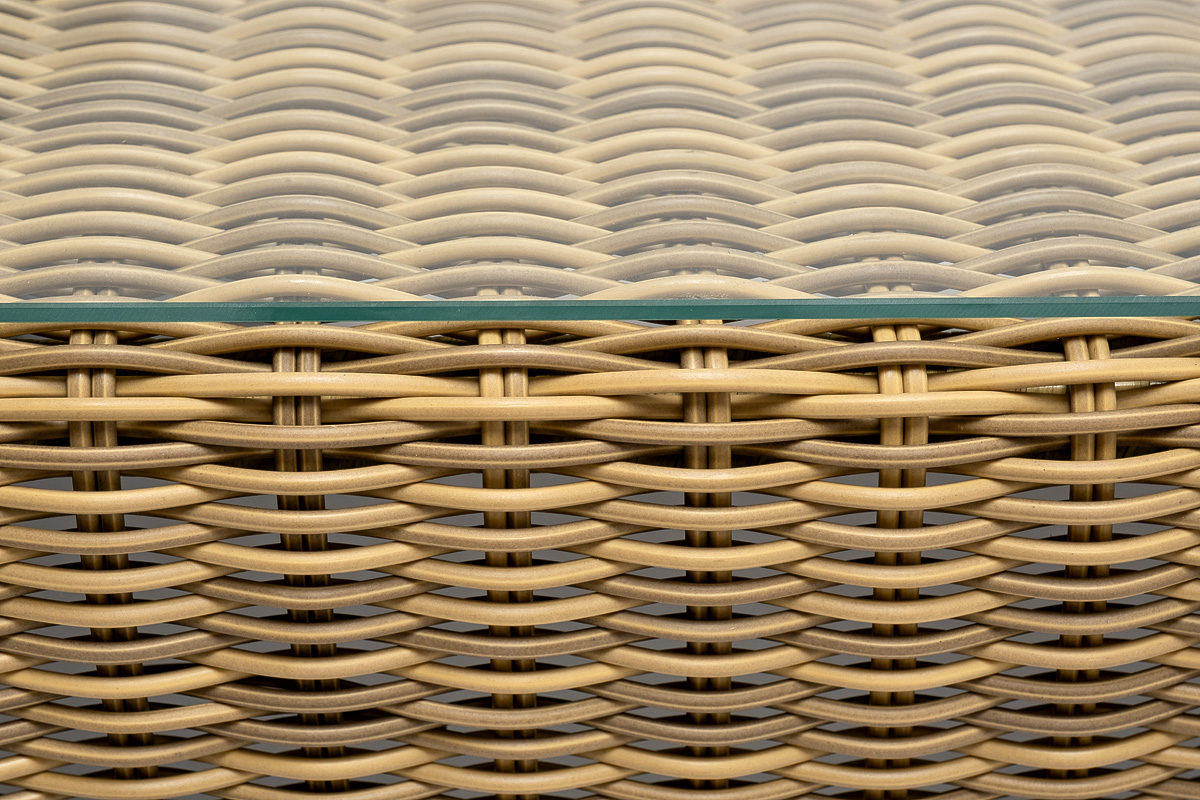 "Боналли" лаунж-зона из искусственного ротанга, цвет соломенный