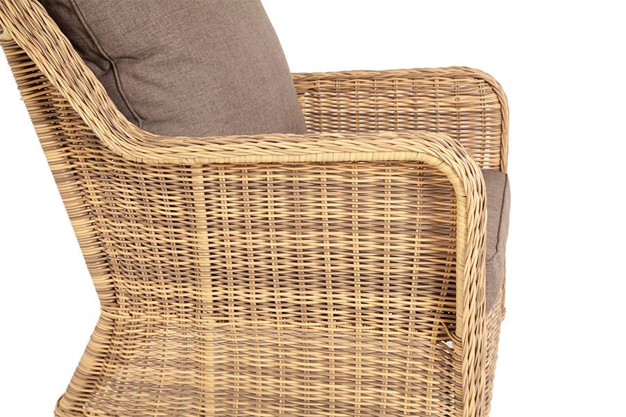 "Глиссандо" кресло плетеное из искусственного ротанга, цвет соломенный