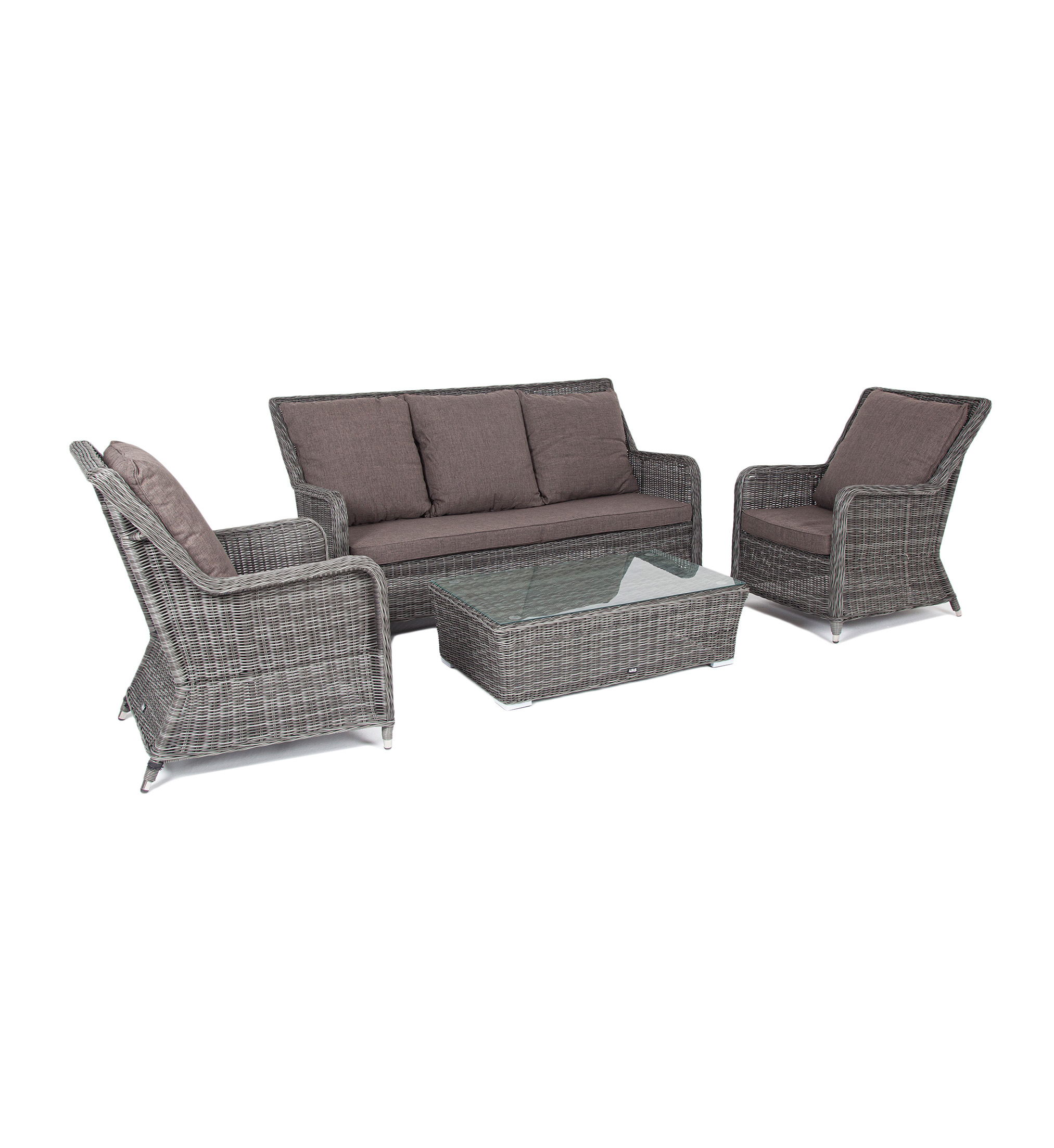 "Глиссандо" лаунж-зона из искусственного ротанга, цвет графит