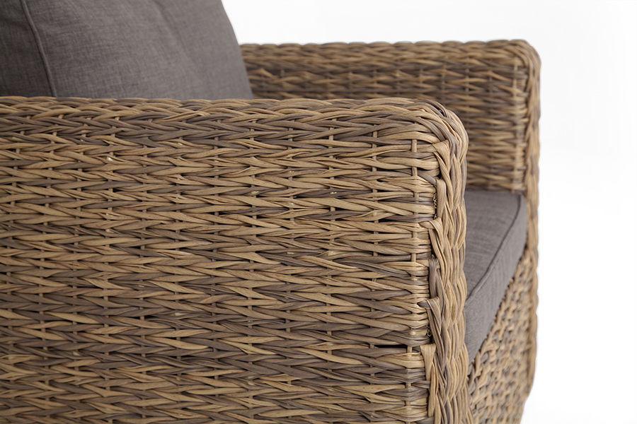 "Клиари" кресло из искусственного ротанга (гиацинт), цвет соломенный