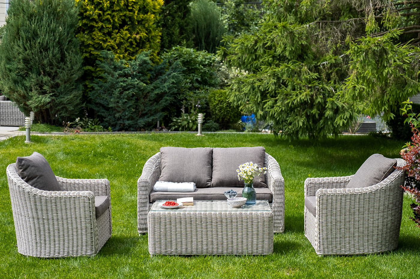 "Копаннини" кресло из искусственного ротанга, цвет бежевый