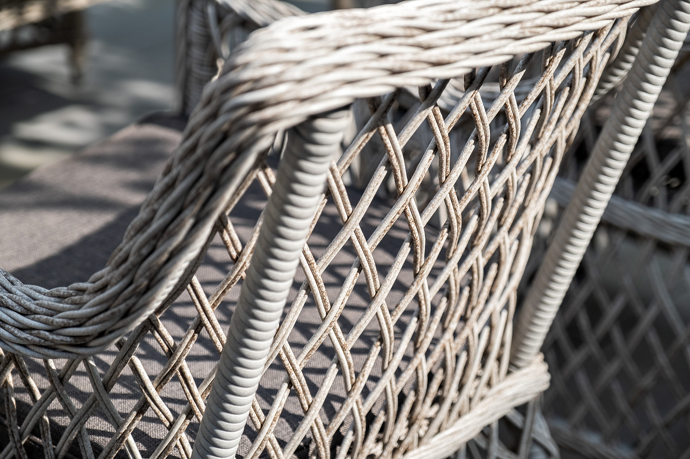 "Латтини" обеденная группа плетеная, цвет бежевый