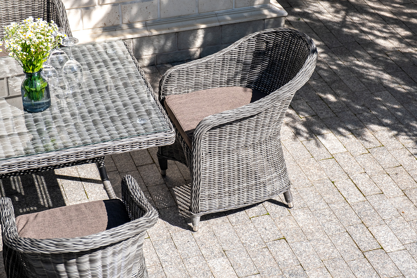 "Равенс" плетеное кресло из искусственного ротанга, цвет графит