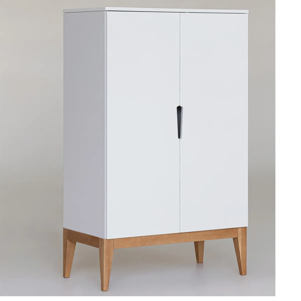 Шкаф деревянный белый Mia НИК 9 б/д