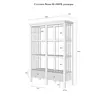   Стеллаж белый Вояж-02-160-Р/Я (Белый лак + антик №24)  