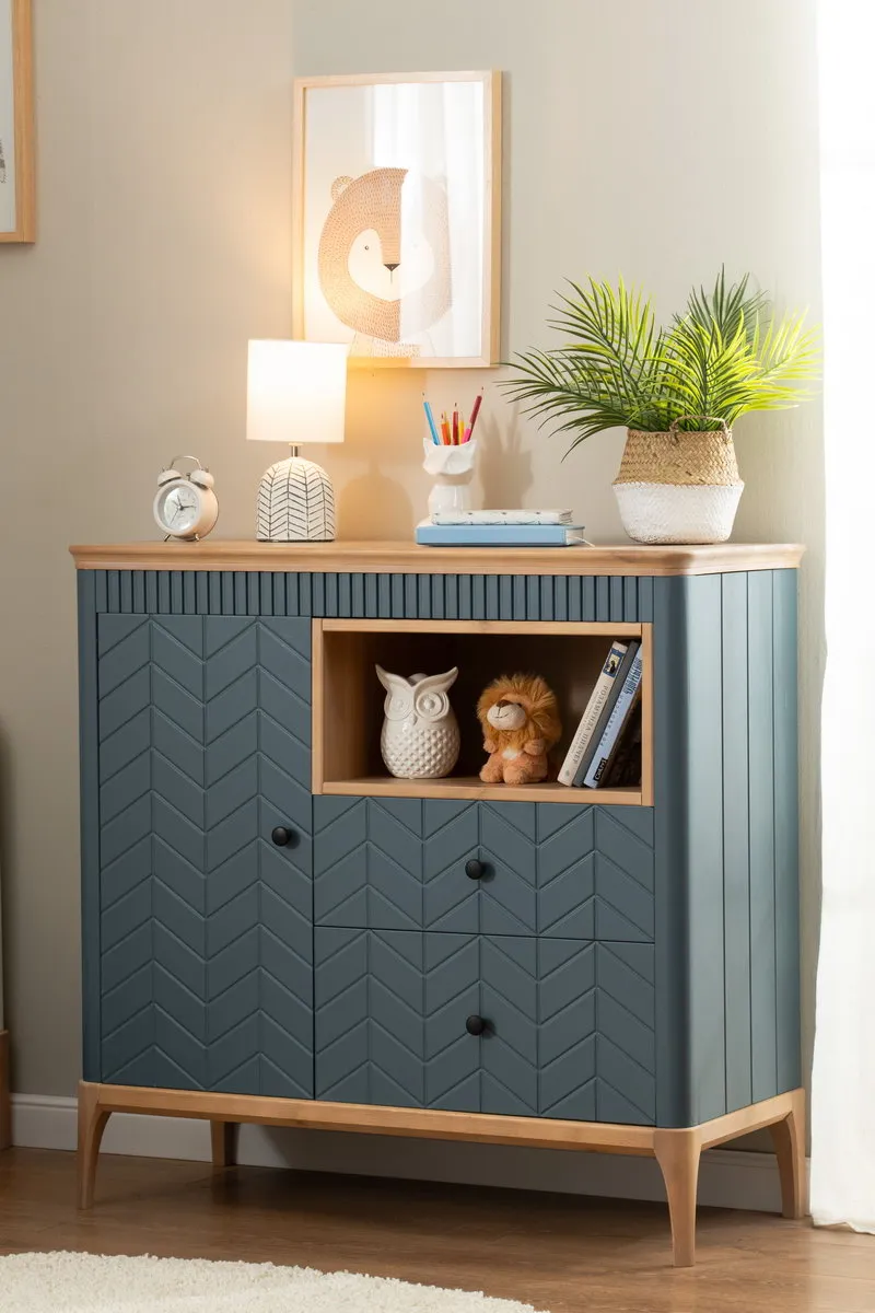 Комод из массива голубой Грета №15-140