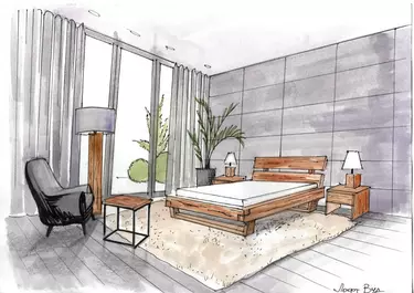 Спальня Лофт Вуд